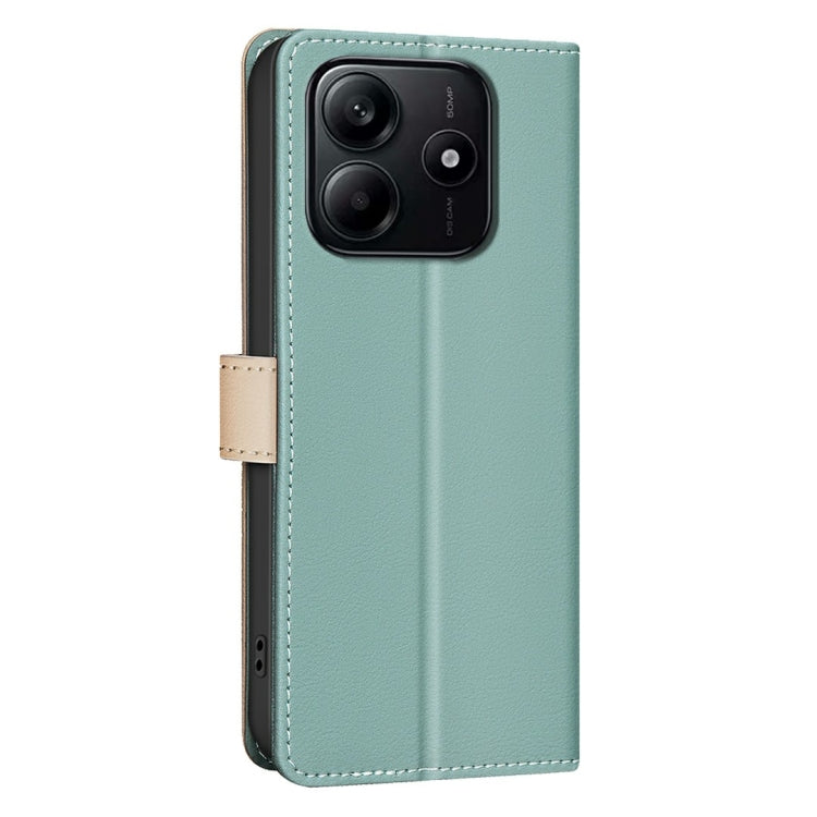 For Redmi Note 14 5G Color Matching RFID Anti-theft Leather Phone Case