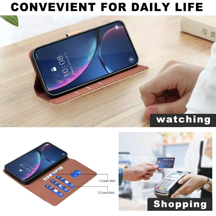 For Redmi Note 14 5G Color Matching RFID Anti-theft Leather Phone Case
