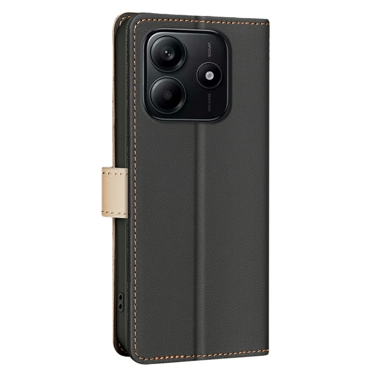 For Redmi Note 14 5G Color Matching RFID Anti-theft Leather Phone Case