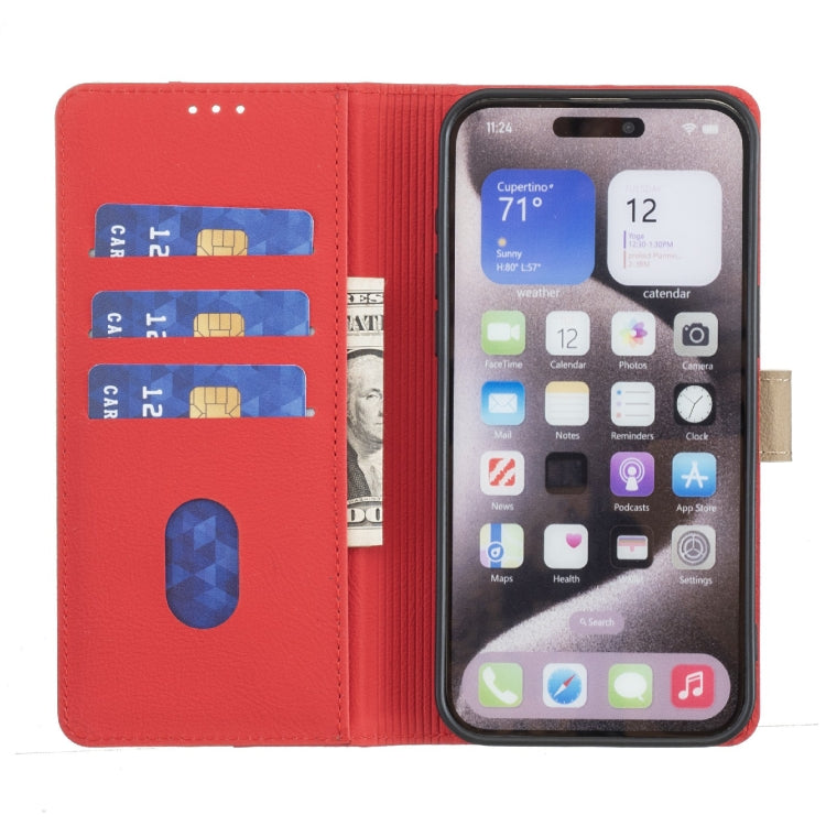 For Redmi Note 14 5G Color Matching RFID Anti-theft Leather Phone Case
