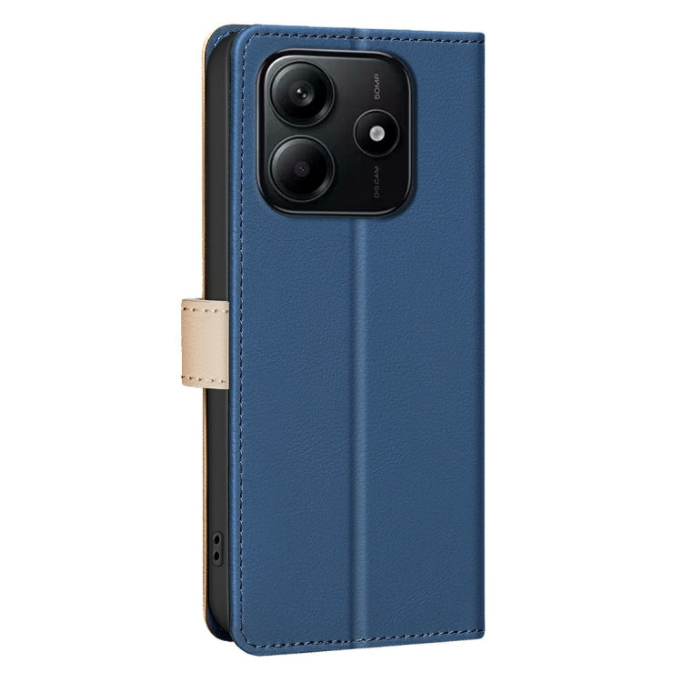 For Redmi Note 14 5G Color Matching RFID Anti-theft Leather Phone Case