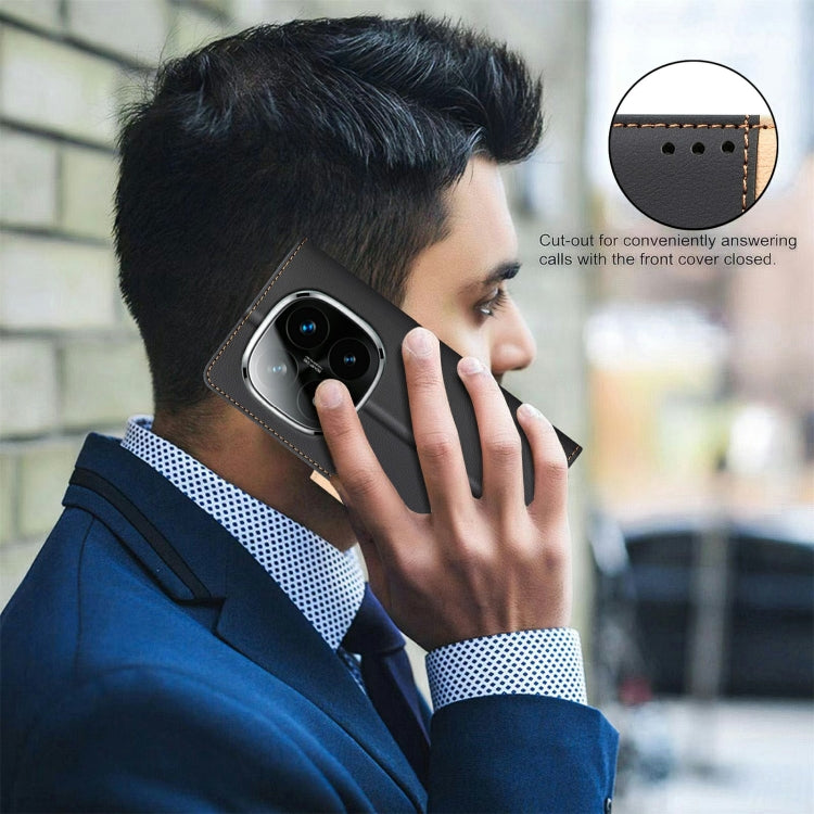For Redmi Note 14 Pro 5G / Note 14 Pro+ 5G Color Matching RFID Anti-theft Leather Phone Case