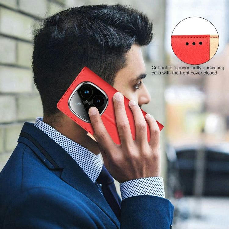 For Redmi Note 14 Pro 5G / Note 14 Pro+ 5G Color Matching RFID Anti-theft Leather Phone Case