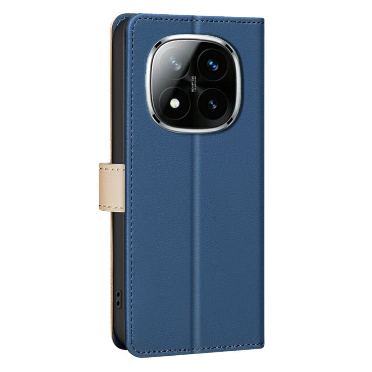 For Redmi Note 14 Pro 5G / Note 14 Pro+ 5G Color Matching RFID Anti-theft Leather Phone Case