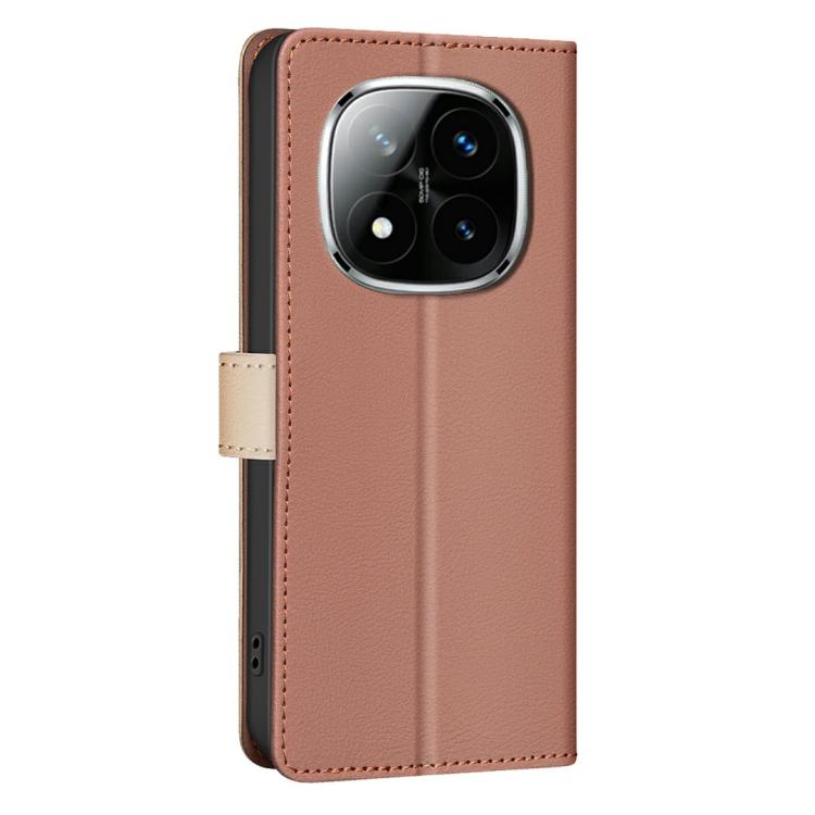 For Redmi Note 14 Pro 4G Color Matching RFID Anti-theft Leather Phone Case