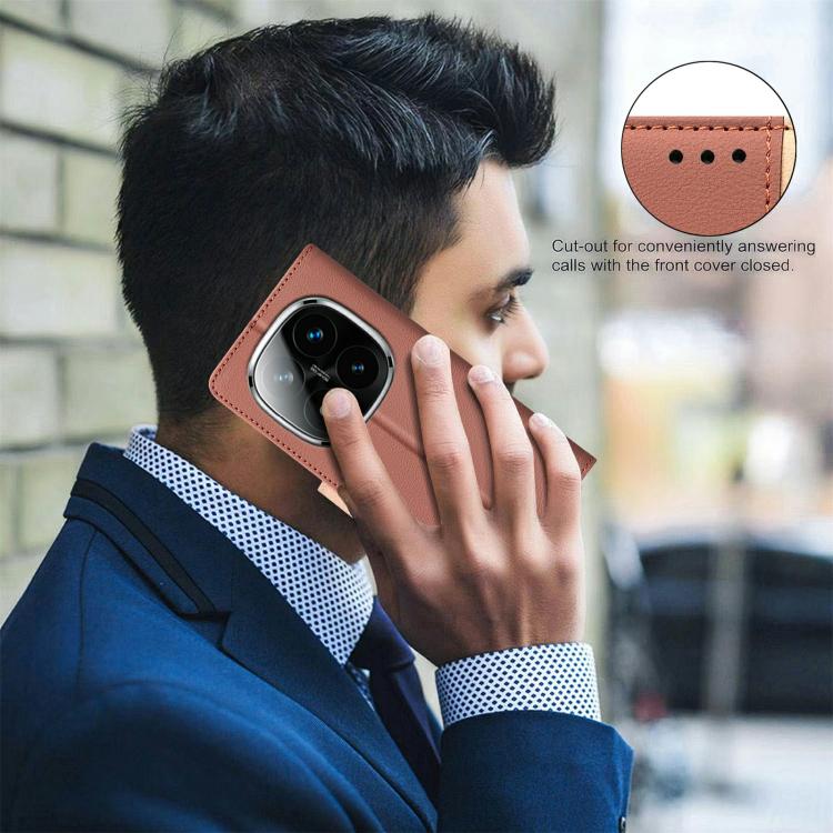 For Redmi Note 14 Pro 4G Color Matching RFID Anti-theft Leather Phone Case
