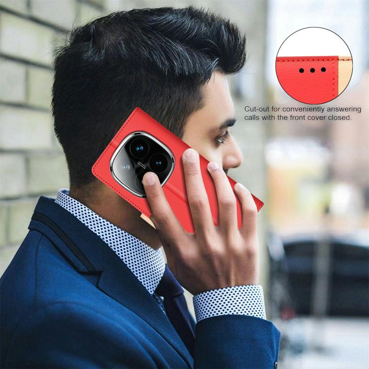 For Redmi Note 14 Pro 4G Color Matching RFID Anti-theft Leather Phone Case
