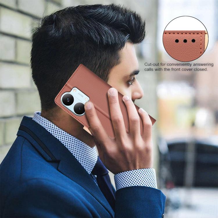 For Redmi Tubo 5 Max / Poco X8 Pro Max Color Matching RFID Anti-theft Leather Phone Case