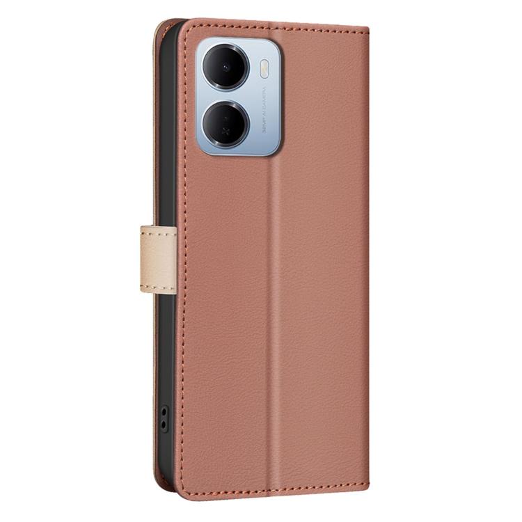 For Redmi 15a 5G Color Matching RFID Anti-theft Leather Phone Case