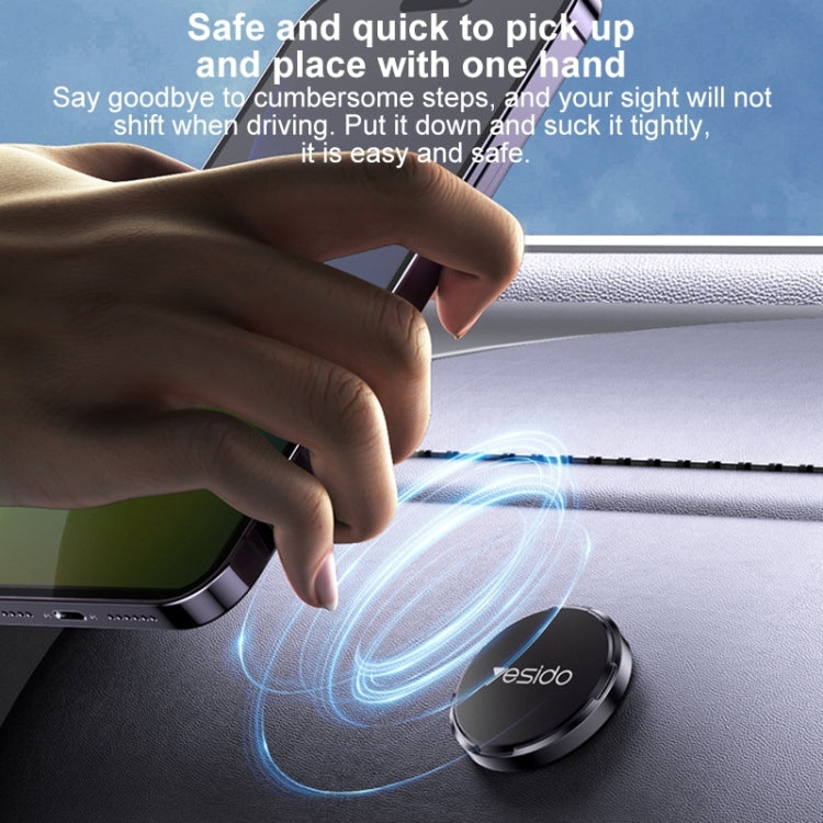 Yesido C211 Round Magnetic Car Holder - Black