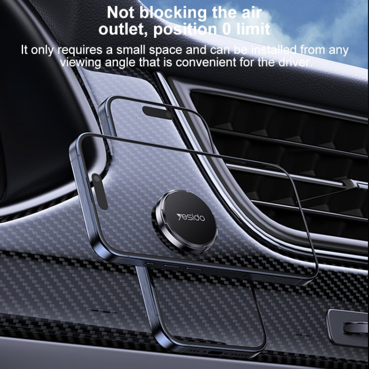 Yesido C211 Round Magnetic Car Holder - Black