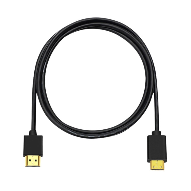 HDMI to Mini HDMI 4K UHD 18Gbps Video Connection Cable, Length:0.3m - Black