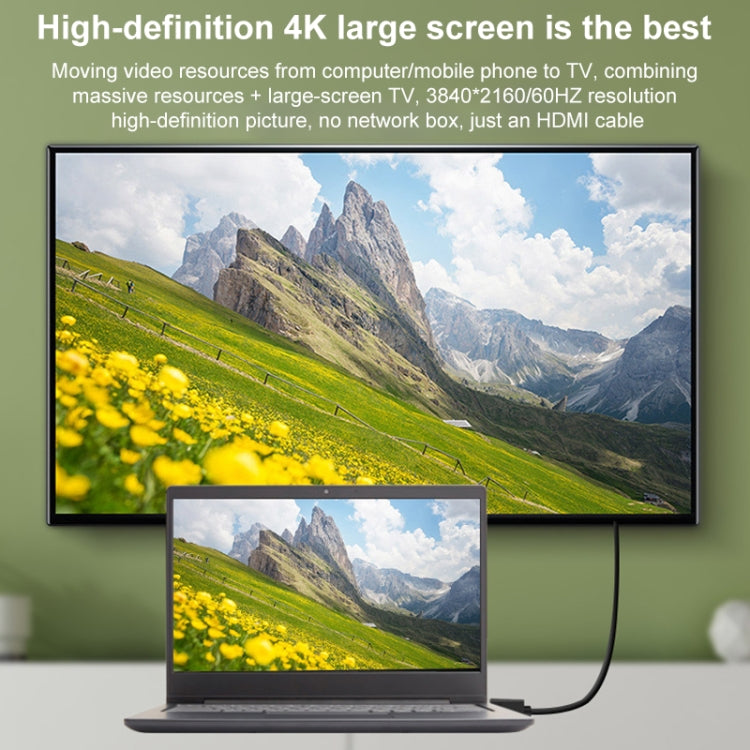HDMI to Mini HDMI 4K UHD 18Gbps Video Connection Cable, Length:0.3m - Black