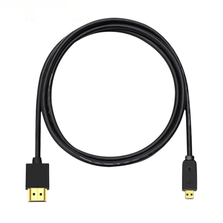 HDMI to Micro HDMI 4K UHD 18Gbps Video Connection Cable, Length:1m - Black