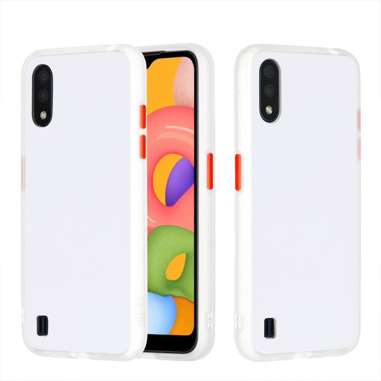For Samsung Galaxy A01 Skin Hand Feeling Series Shockproof Frosted PC+ TPU Protective Case