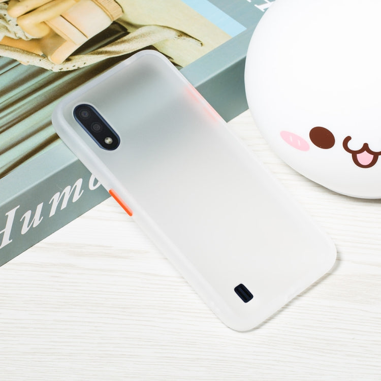 For Samsung Galaxy A01 Skin Hand Feeling Series Shockproof Frosted PC+ TPU Protective Case