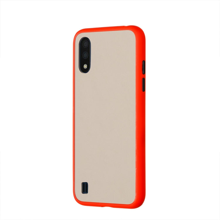 For Samsung Galaxy A01 Skin Hand Feeling Series Shockproof Frosted PC+ TPU Protective Case