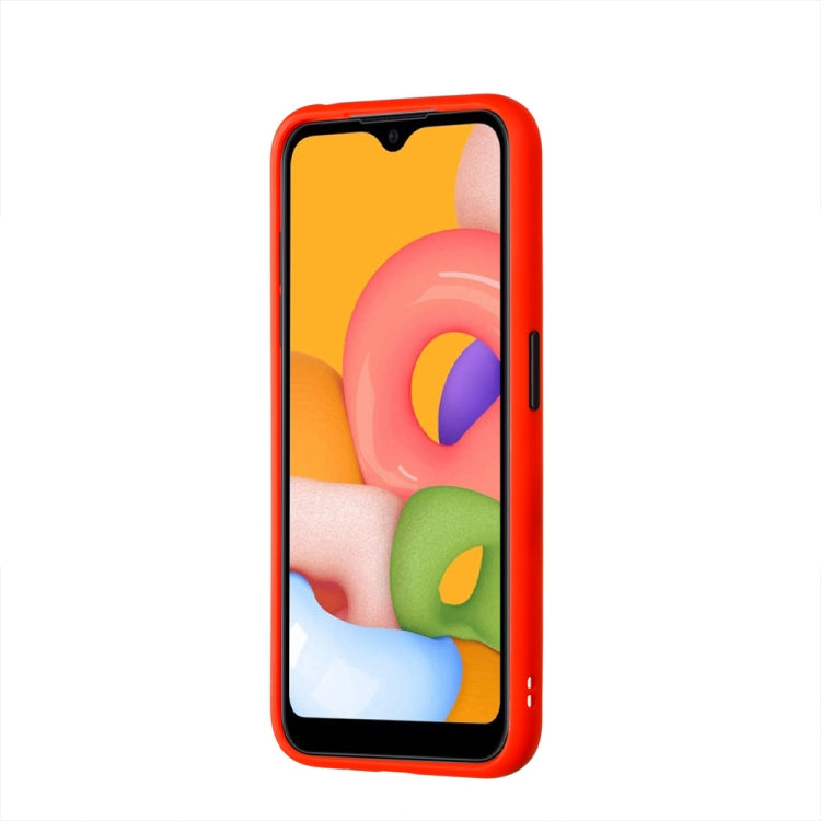 For Samsung Galaxy A01 Skin Hand Feeling Series Shockproof Frosted PC+ TPU Protective Case