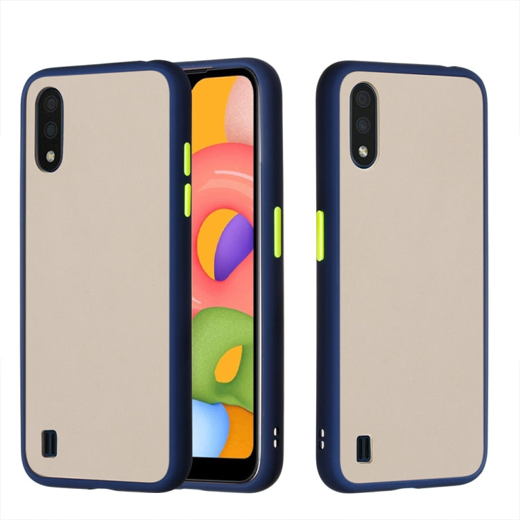 For Samsung Galaxy A01 Skin Hand Feeling Series Shockproof Frosted PC+ TPU Protective Case