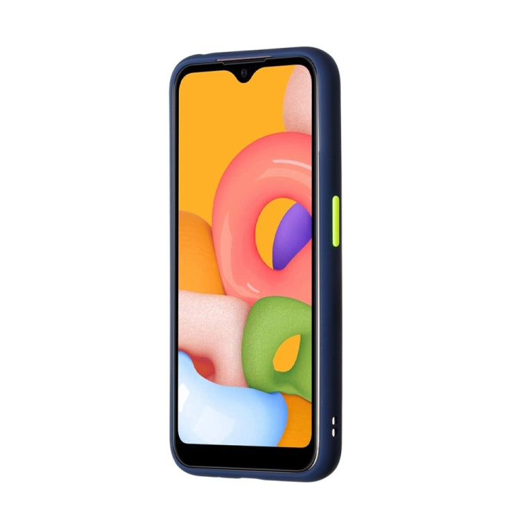 For Samsung Galaxy A01 Skin Hand Feeling Series Shockproof Frosted PC+ TPU Protective Case