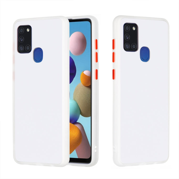 For Samsung Galaxy A21s Skin Hand Feeling Series Shockproof Frosted PC+ TPU Protective Case