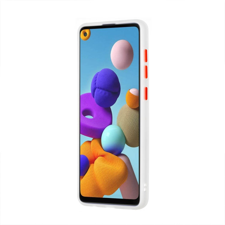 For Samsung Galaxy A21s Skin Hand Feeling Series Shockproof Frosted PC+ TPU Protective Case
