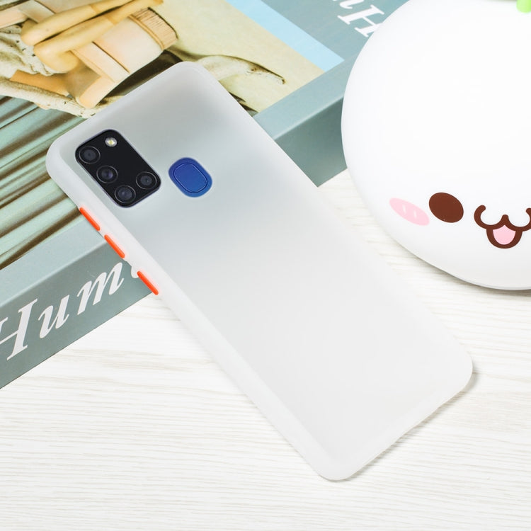 For Samsung Galaxy A21s Skin Hand Feeling Series Shockproof Frosted PC+ TPU Protective Case