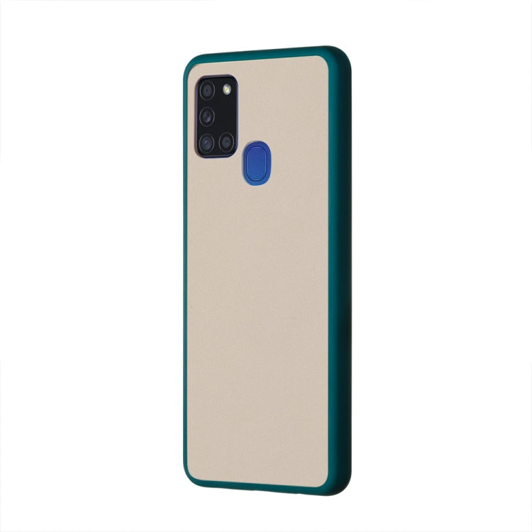 For Samsung Galaxy A21s Skin Hand Feeling Series Shockproof Frosted PC+ TPU Protective Case