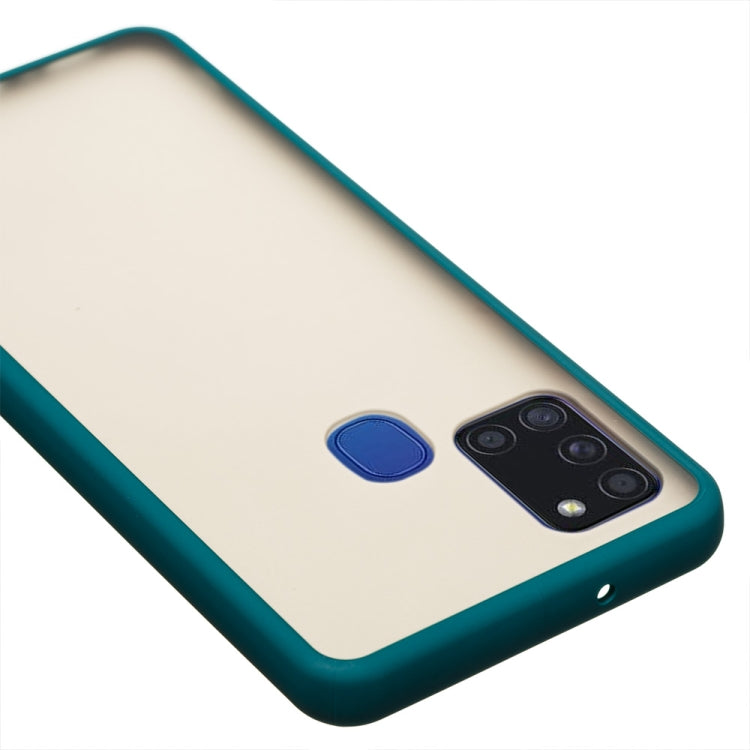 For Samsung Galaxy A21s Skin Hand Feeling Series Shockproof Frosted PC+ TPU Protective Case