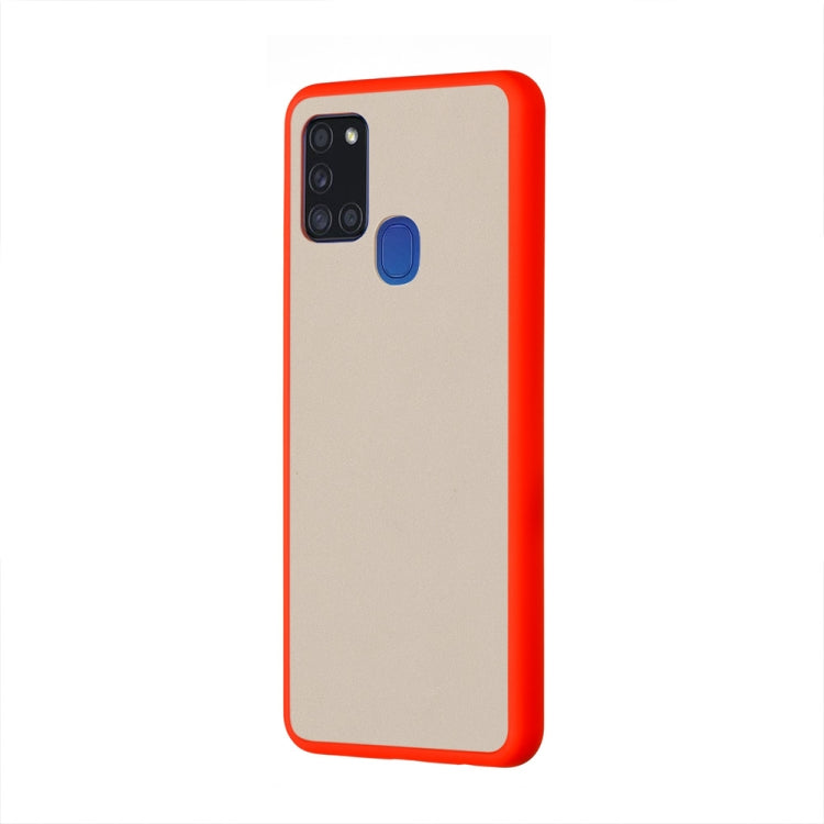 For Samsung Galaxy A21s Skin Hand Feeling Series Shockproof Frosted PC+ TPU Protective Case