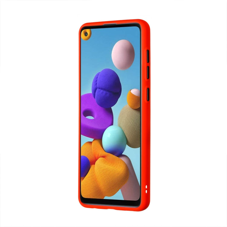 For Samsung Galaxy A21s Skin Hand Feeling Series Shockproof Frosted PC+ TPU Protective Case