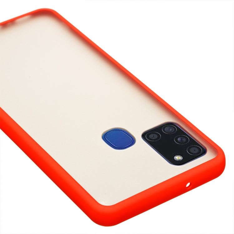 For Samsung Galaxy A21s Skin Hand Feeling Series Shockproof Frosted PC+ TPU Protective Case