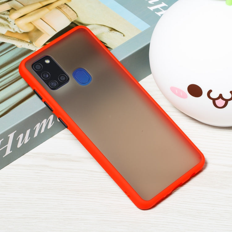 For Samsung Galaxy A21s Skin Hand Feeling Series Shockproof Frosted PC+ TPU Protective Case