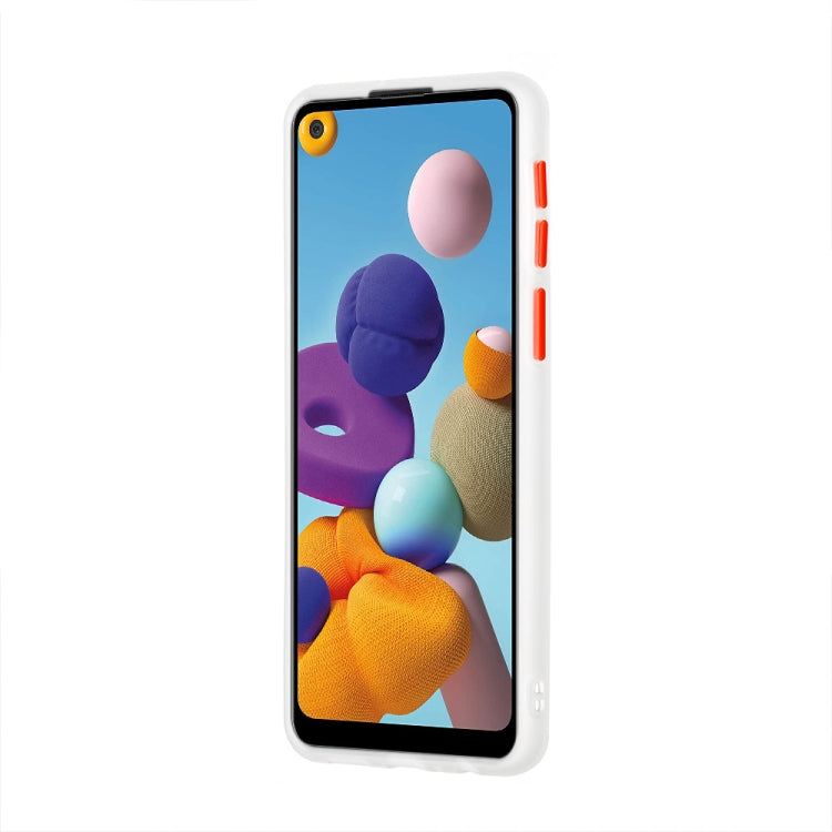 For Samsung Galaxy A21 (EU) Skin Hand Feeling Series Shockproof Frosted PC+ TPU Protective Case