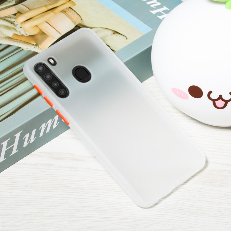 For Samsung Galaxy A21 (EU) Skin Hand Feeling Series Shockproof Frosted PC+ TPU Protective Case