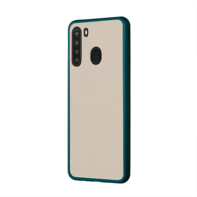 For Samsung Galaxy A21 (EU) Skin Hand Feeling Series Shockproof Frosted PC+ TPU Protective Case