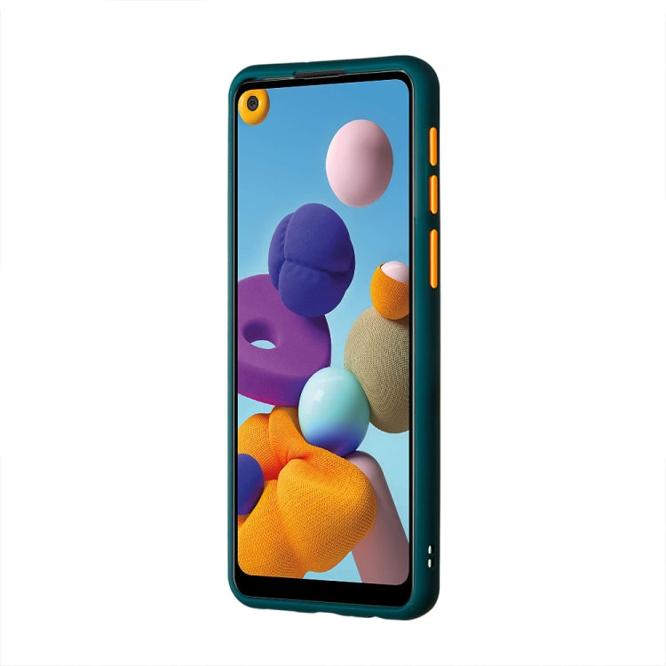 For Samsung Galaxy A21 (EU) Skin Hand Feeling Series Shockproof Frosted PC+ TPU Protective Case