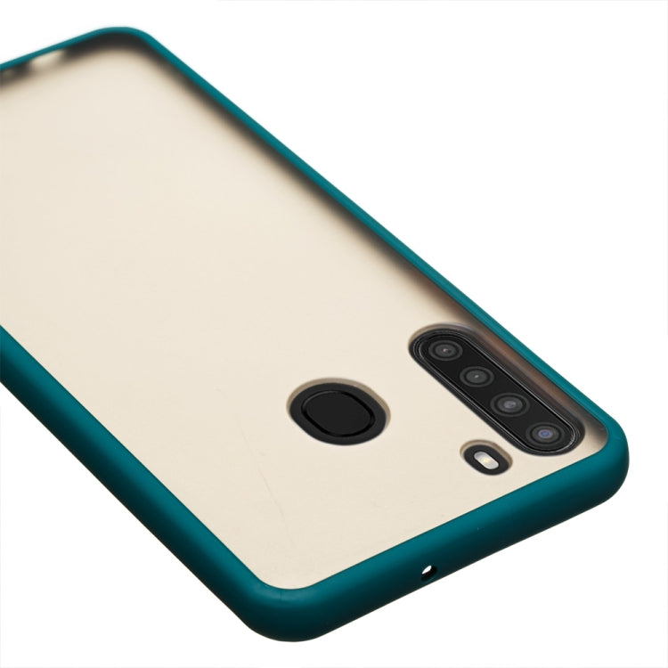 For Samsung Galaxy A21 (EU) Skin Hand Feeling Series Shockproof Frosted PC+ TPU Protective Case
