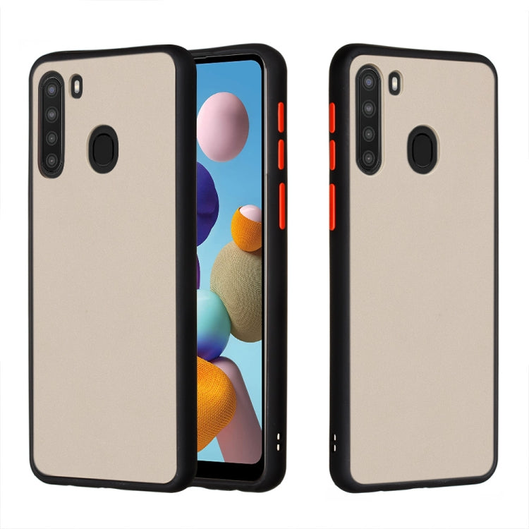 For Samsung Galaxy A21 (EU) Skin Hand Feeling Series Shockproof Frosted PC+ TPU Protective Case