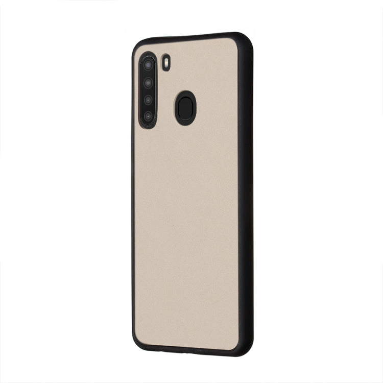 For Samsung Galaxy A21 (EU) Skin Hand Feeling Series Shockproof Frosted PC+ TPU Protective Case