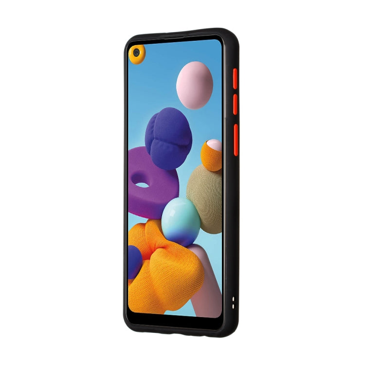 For Samsung Galaxy A21 (EU) Skin Hand Feeling Series Shockproof Frosted PC+ TPU Protective Case