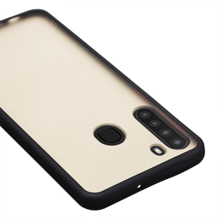For Samsung Galaxy A21 (EU) Skin Hand Feeling Series Shockproof Frosted PC+ TPU Protective Case