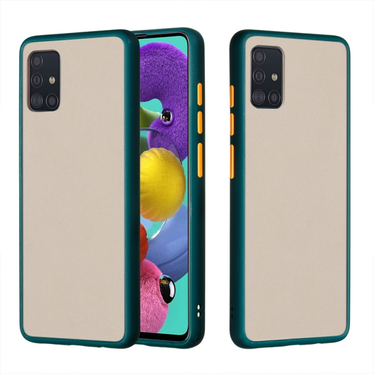 For Samsung Galaxy A51 4G Skin Hand Feeling Series Shockproof Frosted PC+ TPU Protective Case