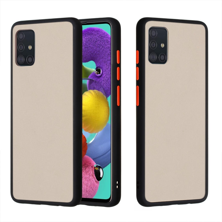 For Samsung Galaxy A51 4G Skin Hand Feeling Series Shockproof Frosted PC+ TPU Protective Case