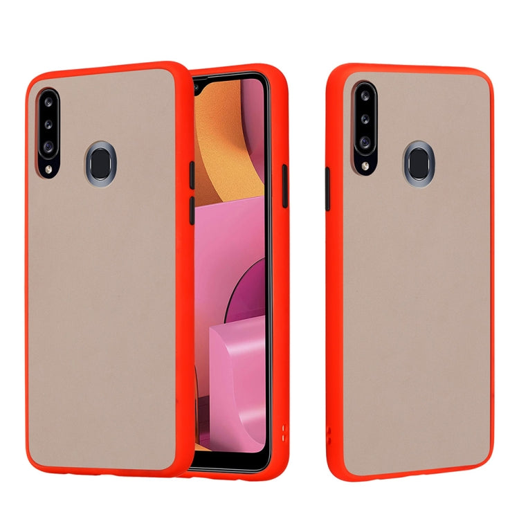 For Samsung Galaxy A20s Skin Hand Feeling Series Shockproof Frosted PC+ TPU Protective Case