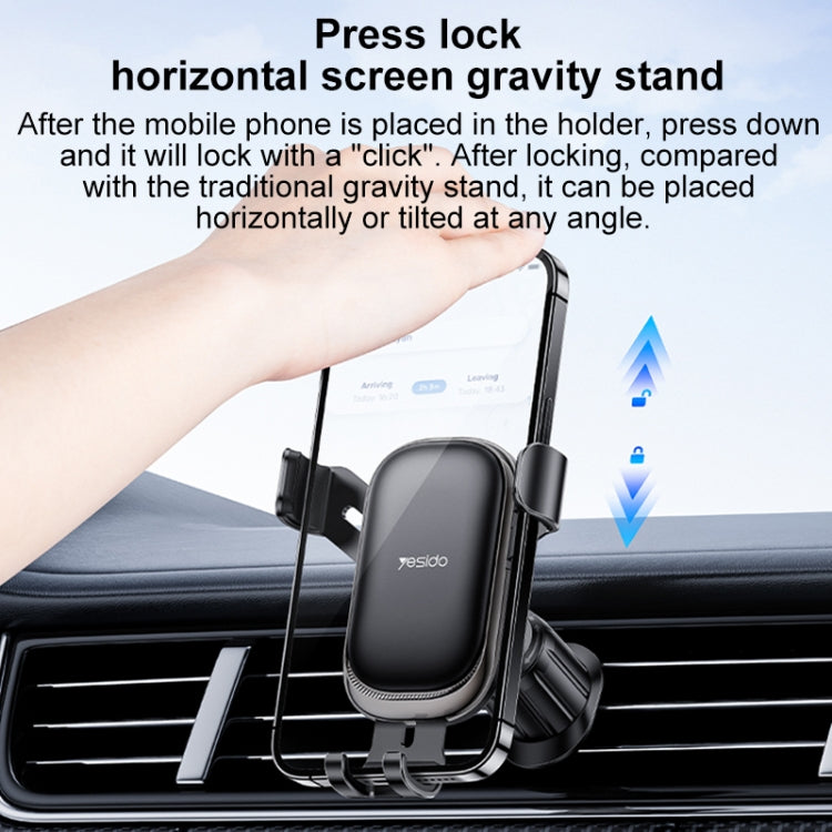Yesido C247 Air Vent Gravity Car Holder - Black