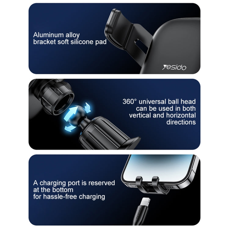 Yesido C247 Air Vent Gravity Car Holder - Black
