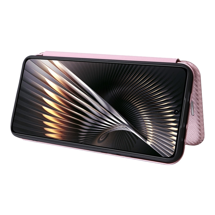 For Xiaomi Redmi Turbo 3 / Poco F6 Carbon Fiber Texture Flip Leather Phone Case