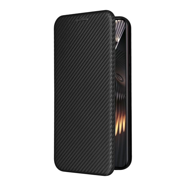 For Xiaomi Redmi Turbo 3 / Poco F6 Carbon Fiber Texture Flip Leather Phone Case