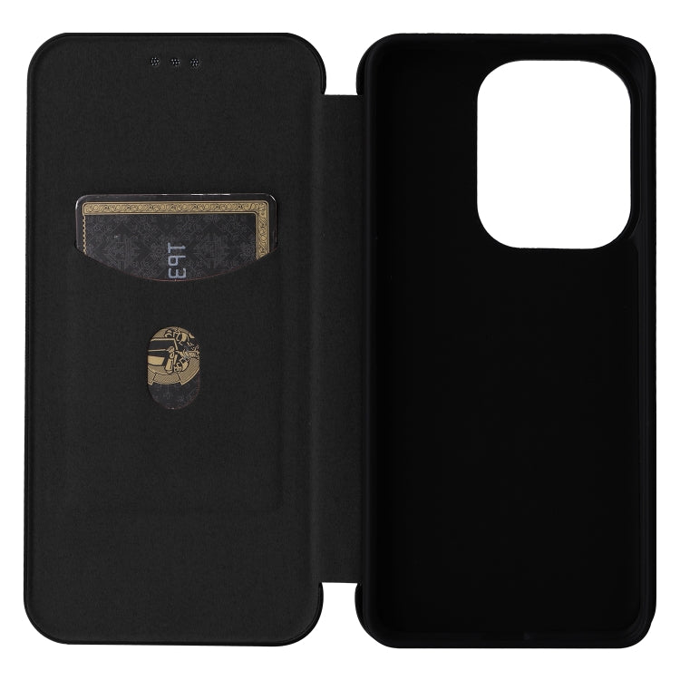 For Xiaomi Redmi Turbo 3 / Poco F6 Carbon Fiber Texture Flip Leather Phone Case
